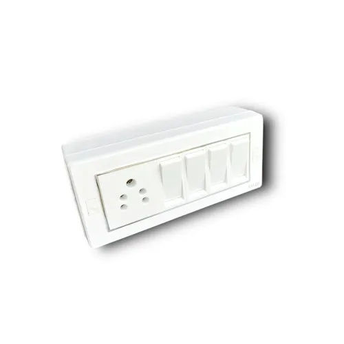 Image of 6 Gang Modular Switch Board 4 Switches