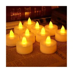 6 Pcs LED Tea Light Candles | Flameless, Smokeless Diyas | Decorative Acrylic Candles for Ganpati Decoration Setup for Home, Home Decor, Birthday,Annivesary Festival Gifting