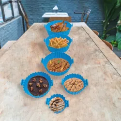 6 Pcs Reusable Air Fryer Silicone Pot Liners