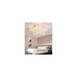 6 Ring Round Crystal LED Ceiling Chandelier Light Fixture