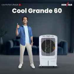 60 L Desert Air Cooler (Grey, COOL GRANDE HC 60)