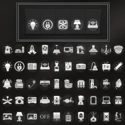 600 Silver Glow Embossed Switch Board Stickers 
