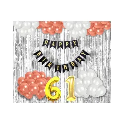 61st Birthday Decoration Set for Girls 