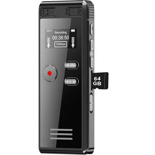 Image of 64GB Digital Voice Activated Recorder with Playback
