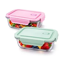650ML Glass Food Storage Containers with Airtight Lids