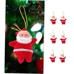 6Pc Santa Claus Christmas Decoration Combo Pack | Items for Home & Office | Festive Hangings, Foam Ornaments | PoPo Toys ®