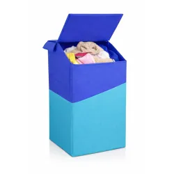 75L Large Laundry Basket with Lid Foldable Non-Woven Fabric Clothes Hamper