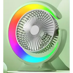 8 Inch Rechargeable Mini Table Fan with LED Light
