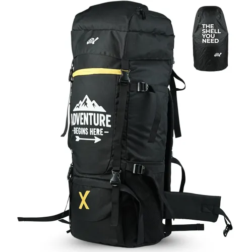 Image of 80 liter, travel bag for man, rucksack, trekking bags for men & women, backpack, tracking, tourist, hiking, camping, wat