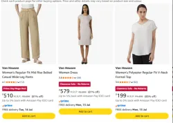 85% OFF on VAN HEUSEN clothing
