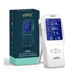 8 in 1 Air Quality Monitor AQI CO2 TVOC HCHO Temperature Humidity Portable Indoor Outdoor Detector Alarm Device