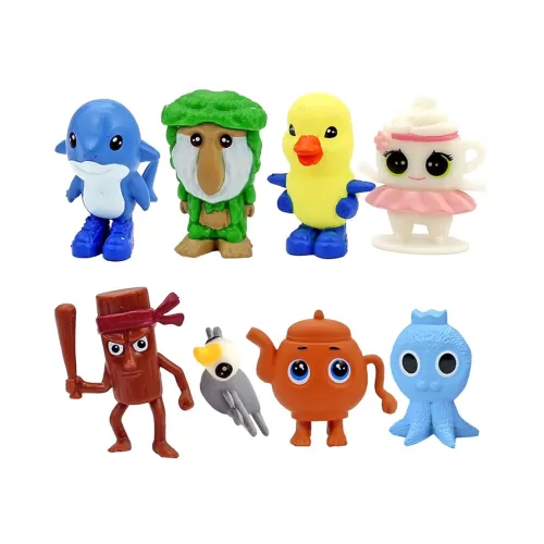 Image of 8PCS Italian Brainrot Blue Octopus Action Figure Set