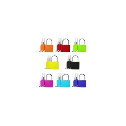 8Pcs Small Locks with Keys, Multicolor Luggage Padlocks ABS Plastic Covered Copper Keyed Padlock Lock for Locker with Key - Suitable for Suitcase, Backpack, Jewelry Box