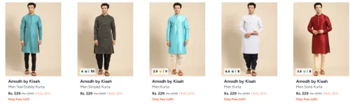 Image of Flat 90% Discount on Amodh by Kisah Men's Kurta