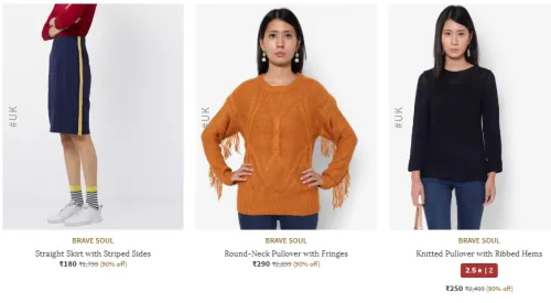 Image of 90% Discount | BRAVE SOUL (UK) Women's Clothing