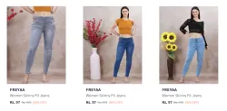 90% Discount on Womens Jeans Starting At ₹97