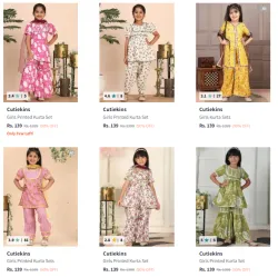 90% OFF | Cutiekins Girls Kurtas Sets