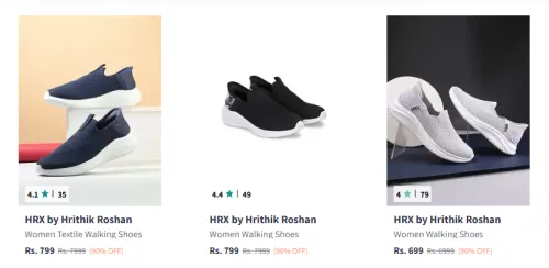 Image of 90% off on HRX Women's Shoes Starting Just ₹799