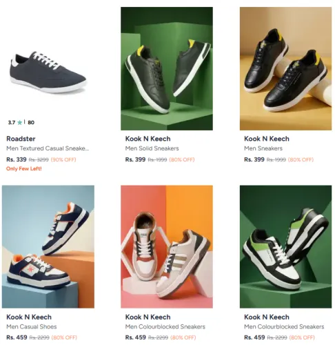 Image of 90% OFF | Men Sneakers @ Starting ₹339