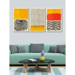 999STORE Wooden Framed Canvas Paintings 54x30 Set of 3