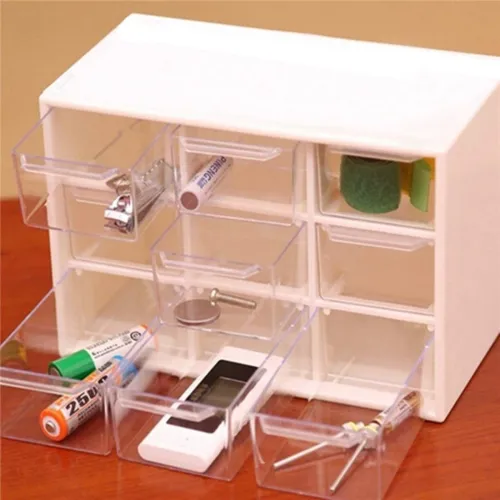 Image of 9-Grid Mini Acrylic Drawer Organizer Box