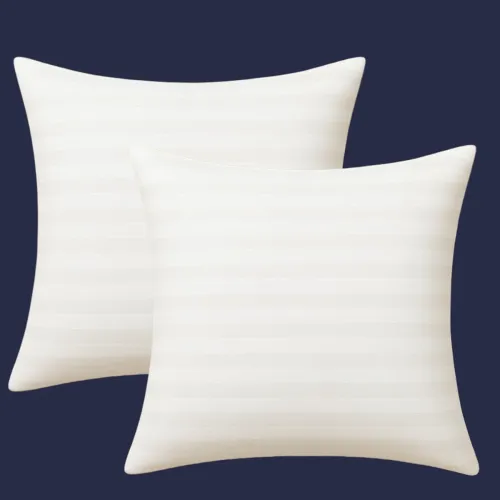Image of 9villa Durable Microfiber Cushion Set of 2 (White, 16 x 16 x 2)