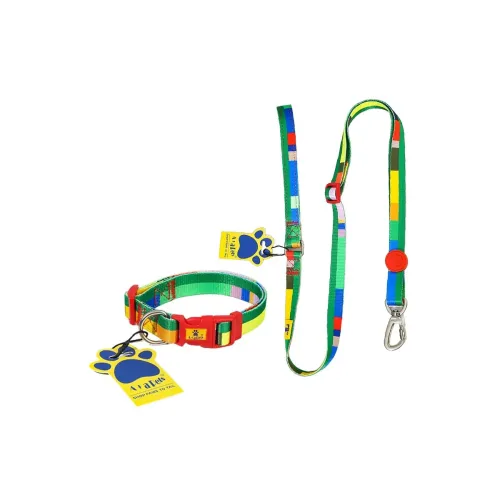 Image of A+a Pets' Skin-Friendly Buckle Dog Collar & Leash Combo for Dogs Cats - Durable, Adjustable, Soft, Neoprene Padded Handl