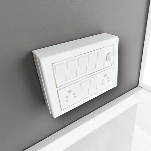Image of A1 LED 12 Modular Gang Box Set 7 Switches
