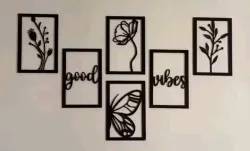 A3 BOX Wooden Wall Decor Hangings Living Room  Pack of 6