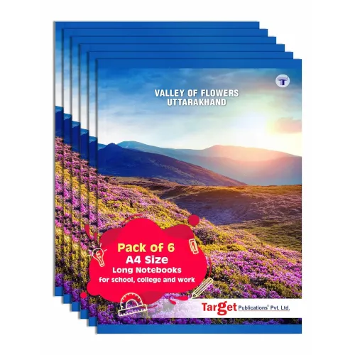 Image of A4 Size Long Notebooks for Students | Single Line Ruled 140 Pages in Each | Soft Cover, 21 cm x 29.7 cm Approx | GSM 57 