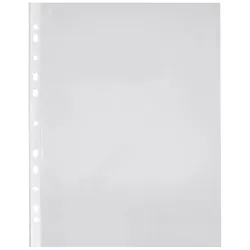 Amazon Solimo A4 Transparent Document Sleeves, 150 Micron, 11 Hole, Pack