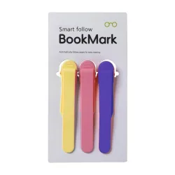 A4SHOP 3pcs Silicone Automatic Bookmark – Unique Page Keeper Clip for Books | Self-Holding Page Holder for Readers, Kids, Women and Men | Flexible Bookmark Reading Accessories