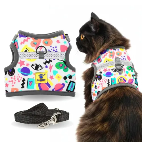 Image of A+a Pets' Retro Vest Harness & Leash Set | No Pull, No Escape, Breathable