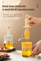 AACHARYA Oil Bottle with Silicone Brush for Cooking
