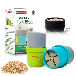AADHIK Dry Fruit Cutter, Slicer, Grinder, Chocolate, Nut Cutter and Butter Slicer with 3 in 1 Blade for Almonds, Cashews
