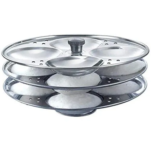 Image of AADHIK Stainless Steel Idli Maker 3 Plate 13 Idli Cooker Set