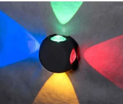 Image of aadi AD-4 Way Round Wall Outdoor Led Post Light Outdoor Lamp (Red, Blue, Green, Purple)