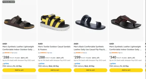 Image of AADI Men's Slides at minimum 80% Discount