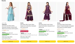 Aarika cloths for girls upto 85% discount