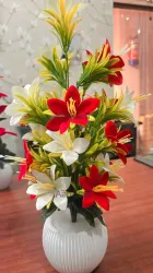 AartPush premium quality artificial lily flowers