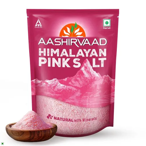 Image of AASHIRVAAD HIMALAYAN PINK ROCK SALT SENDA NAMAK 1KG