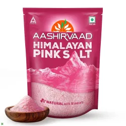 AASHIRVAAD HIMALAYAN PINK ROCK SALT SENDA NAMAK 1KG