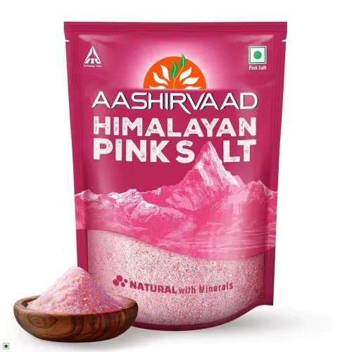 Image of Aashirvaad Himalayan Pink Salt, 100% Natural Rock Salt Sourced from the Himalayan Ranges, Pure Sendha Namak with Mineral