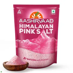 Aashirvaad Himalayan Pink Salt, 100% Natural Rock Salt Sourced from the Himalayan Ranges, Pure Sendha Namak with Mineral