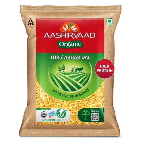 Image of Aashirvaad Organic Arhar/Tur Dal, 1 Kg