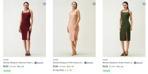 Image of Aask Women's Dresses upto 90% Discount | Starting at ₹235