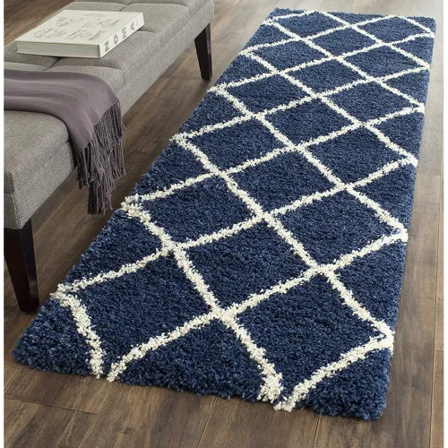 Image of Aawasrug Modern Fluffy Silky Micro Fiber Polyster Carpet