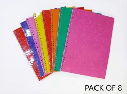 ABC Premium A4 notebook 200 page each A4 Notebook UNRULED / PLAIN 200 Pages (Multicolor, Pack of 8)
