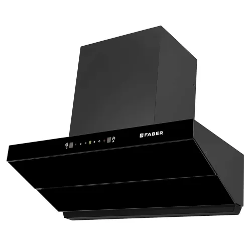 Image of Faber Artemis 75cm 1200m³ / hr Filterless Kitchen Chimney |Slant Body |T-Shape Panel |Autoclean Alarm |Moodlight |Touch&