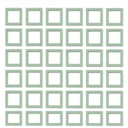AbhiKalpya Art Studio Empty Mini Frames for Fridge Magnets, Notes, Collages, Wall Decoration Set of 30 (Mint Green & White)